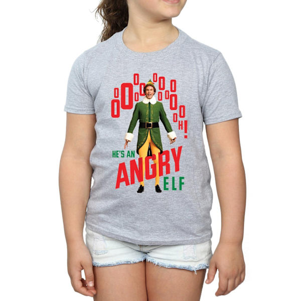 Elf Girls Angry Elf Bomull T-shirt 9-11 år Sports Grey Sports Grey 9-11 Years