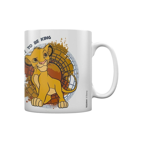 Lejonkungen kan inte vänta på att bli kung Mugg En Storlek Vit/Gul White/Yellow One Size