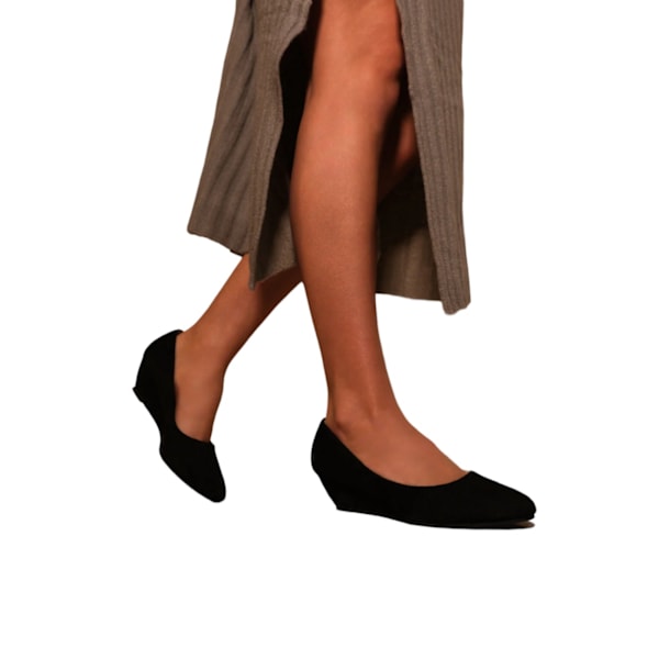 Where's That From Dam/Damer Kieran Mocka Platform Låg Kilklack Black 7 UK