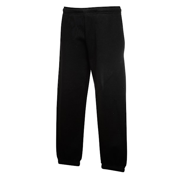 Fruit Of The Loom Kids Unisex Premium 70/30 Joggbyxor / Jogging Black 7-8