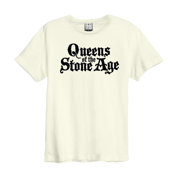 Förstärkt unisex logotyp Queens Of the Stone Age T-shirt XS Vintage White XS