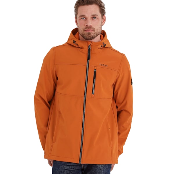 TOG24 Truro Softshell-jacka med huva för män, L, mörk orange Dark Orange L