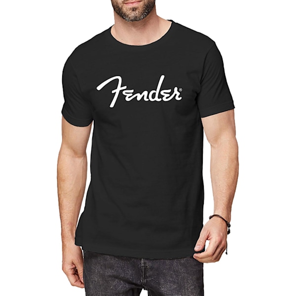 Fender Unisex Classic Logo T-shirt L Svart Black L