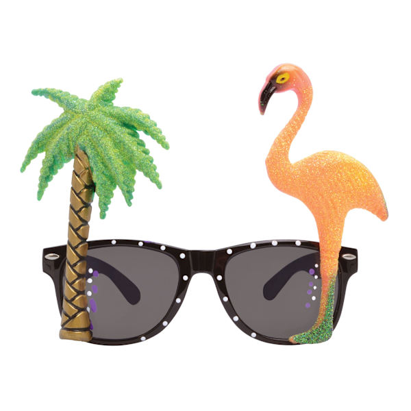 Bristol Novelty Unisex Vuxen Flamingo Palmträd Glasögon En Storlek Flerfärgad Multicoloured One Size