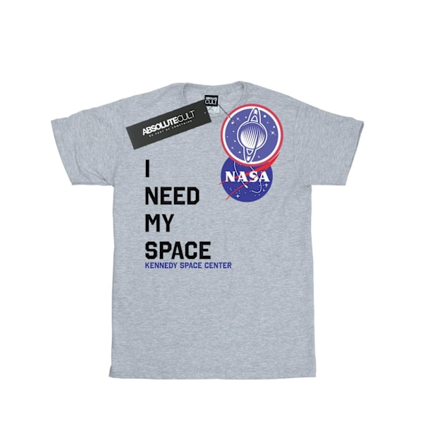 NASA Dam/Kvinnor Jag Behöver Mitt Utrymme Bomull Pojkvän T-shirt XL Sports Grey XL