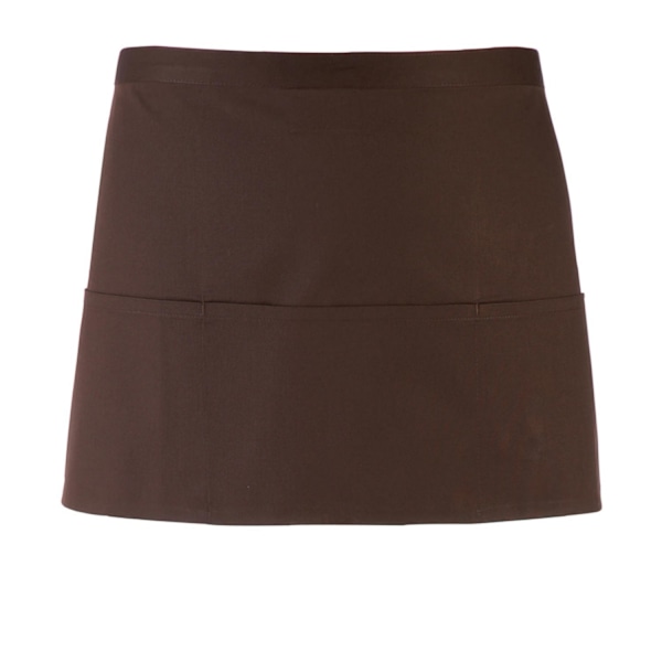 Premier Colours 3-fickor kort förkläde One Size Brun Brown One Size