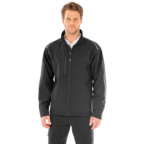 Result Genuine Recycled Herr 3-lagers Softshelljacka 4XL Svart Black 4XL