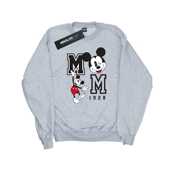 Disney Dam/Kvinnor Mickey Mouse Hopp Och Blinka Sweatshirt S Han Heather Grey S