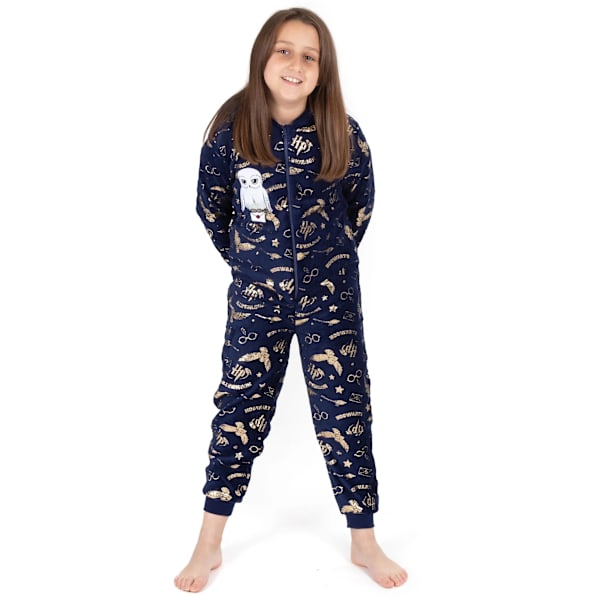 Harry Potter Barn/Barn Hedwig Hogwarts All-In-One Nattkläder Blue 8-9 Years