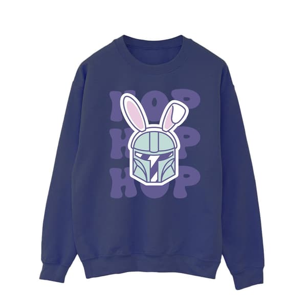 Star Wars The Mandalorian Hop Into Easter Sweatshirt M Nav Navy Blue M