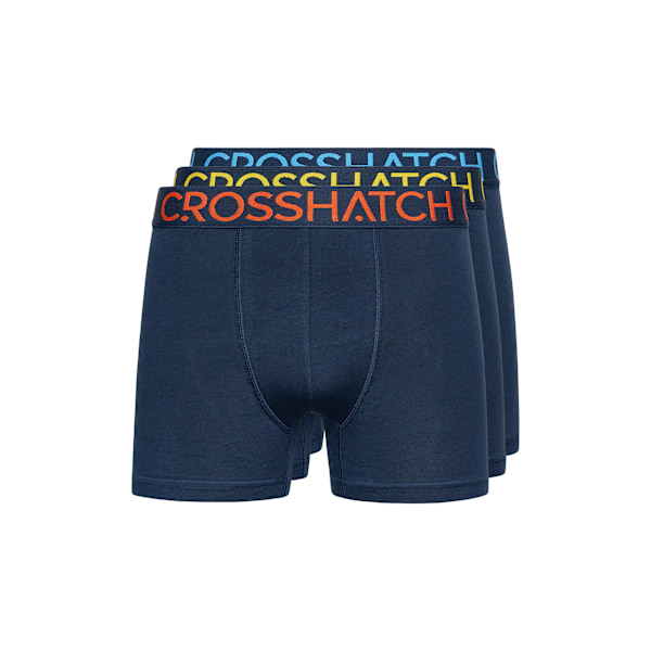 Crosshatch Chasma Boxershorts för män (3-pack) M Navy Navy M