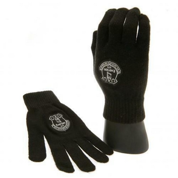 Everton FC Stickade Handskar One Size Svart Black One Size