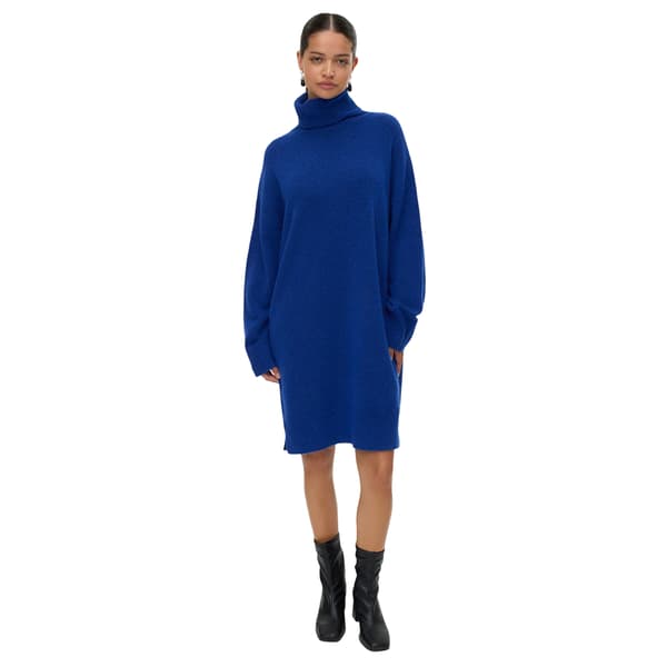 Vero Moda Dam/Dam Stickad Polotröja Klänning 10 UK Blå Blue 10 UK