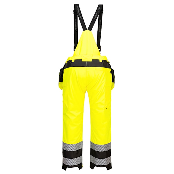 Portwest Herr PW3 Vattentät Hi-Vis Byxa Och Haklapp 32R Gul Yellow/Black 32R