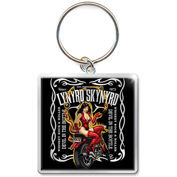 Lynyrd Skynyrd Devil In The Bottle Fototryck Nyckelring One Size Black/White/Silver One Size
