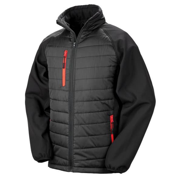 Result Unisex Vuxen Compass Softshell Väst L Svart/Limegrön Black/Lime Green L