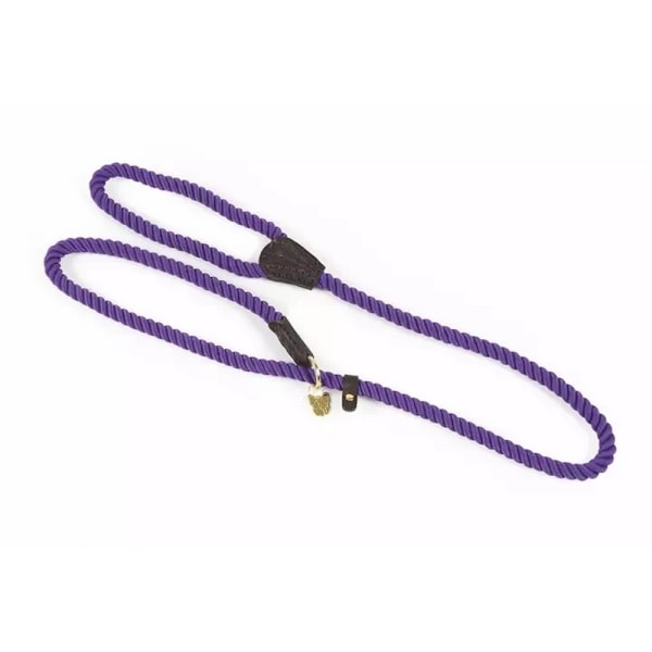 Digby & Fox Rephål Läder Hundhalsband En Storlek Lila Purple One Size