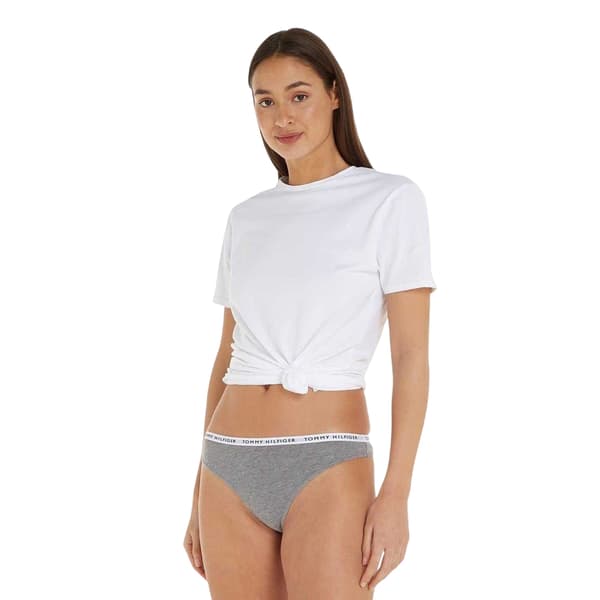 Tommy Hilfiger Dam/Dam Logo Bomullstrosa (3-pack) 12 U Grey/White/Black 12 UK
