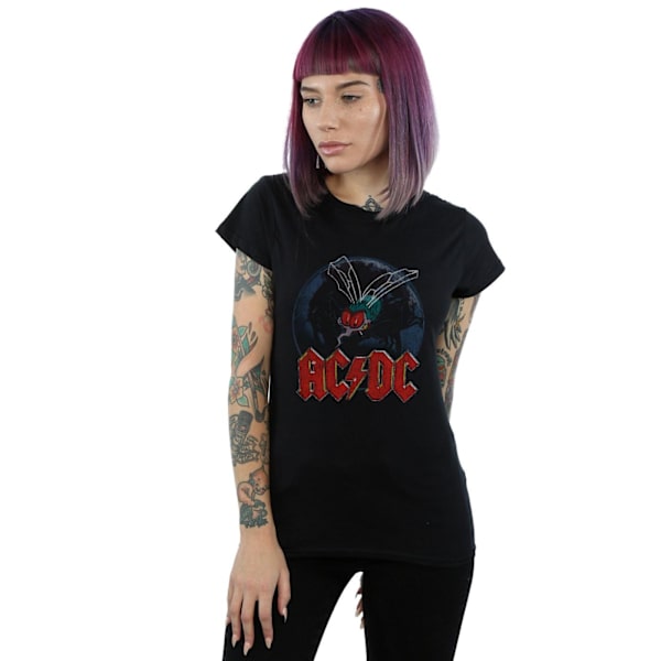AC/DC Dam/Kvinnor Fly On The Wall Boyfriend Fit Bomull T-Shir Black XL