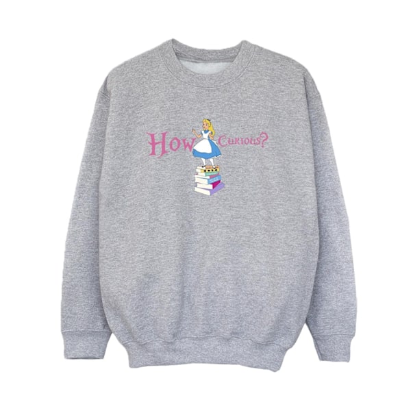 Disney Boys Alice In Wonderland How Curious Sweatshirt 12-13 År Sports Grey 12-13 Years