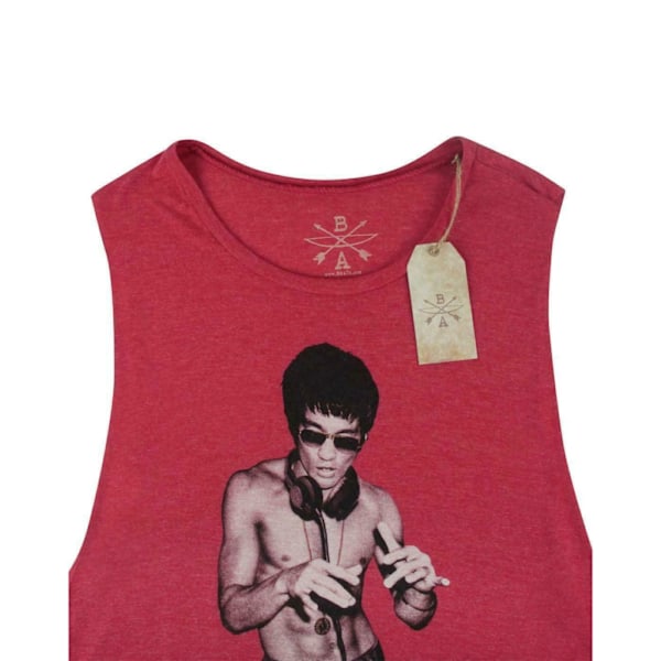 BNA78 Dam/Kvinnor Gung Fu Scratch Bruce Lee Tank Top M Röd Red M