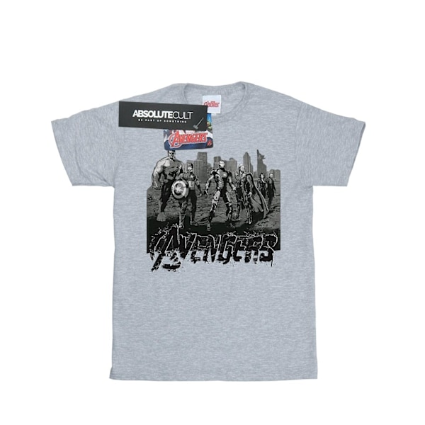 Marvel Girls Avengers Mono Team Art Bomull T-shirt 12-13 år Sports Grey 12-13 Years