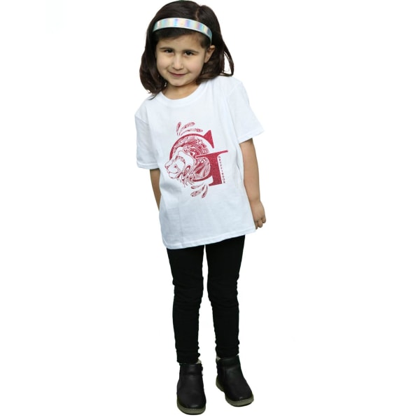 Harry Potter T-shirt med glitter för flickor, Gryffindor, 9-11 år White 9-11 Years