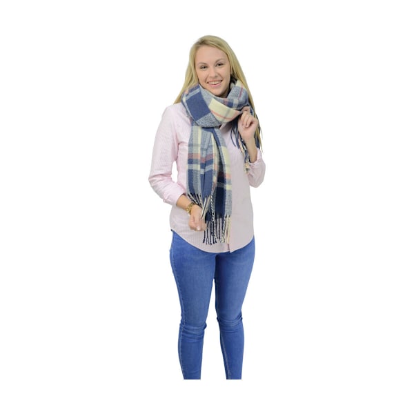 HyFASHION Dam/Kvinnor Tartan Supersoft Vinterhalsduk One Size Navy/Fig/White One Size