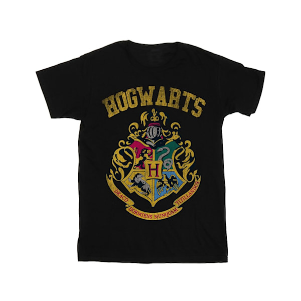 Harry Potter Dam/Kvinnor Hogwarts Varsity Bomull Boyfriend T- Black 4XL