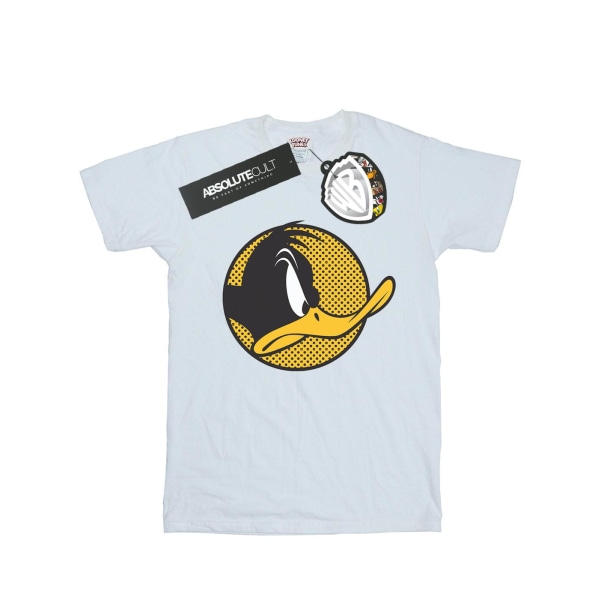 Looney Tunes Dam/Damer Daffy Duck Prickig Profil Bomull Pojkvän T-shirt White XL