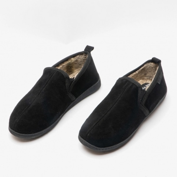 Hush Puppies herr Arnold lädertofflor 12 UK svart Black 12 UK