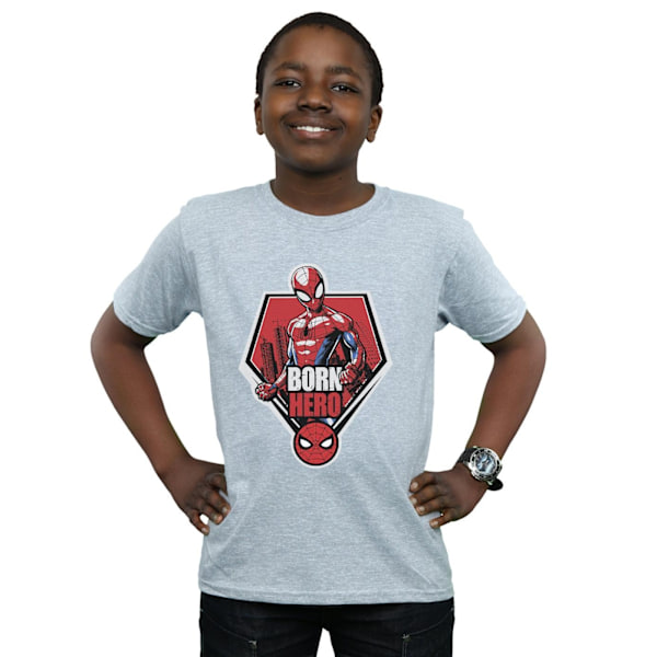 Marvel Boys Spider-Man Born Hero T-shirt 9-11 år Sports Grey Sports Grey 9-11 Years