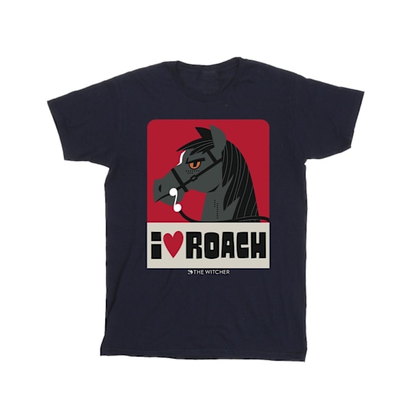 Netflix The Witcher I Heart Roach T-shirt för män, 3XL, marinblå Navy Blue 3XL