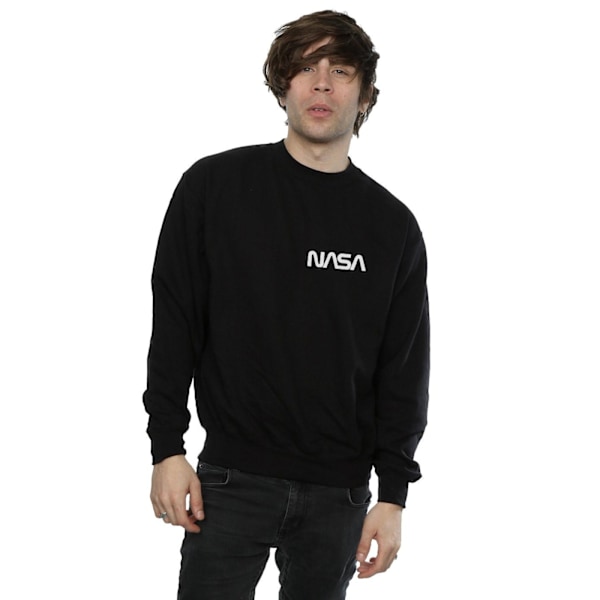 NASA Herr Modern Logo Bröst Sweatshirt M Svart Black M