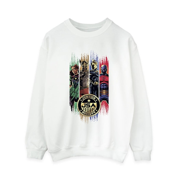 DC Comics Dam/Kvinnor Black Adam JSA Guld Badge Sweatshirt XX White XXL