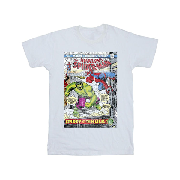 Marvel Herr Spider-Man VS Hulk Cover T-shirt 4XL Vit White 4XL