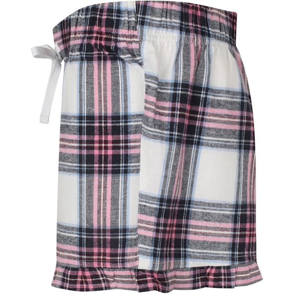 SF Dam/Dam Tartan Frill Shorts M Vit/Rosa White/Pink M