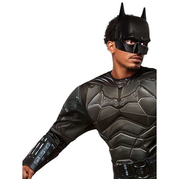 Batman Deluxe-kostym för män, standard, svart Black Standard