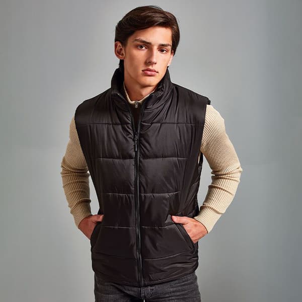 2786 Herr Plain Bodywarmer / Gilet Jacka S Svart Black S