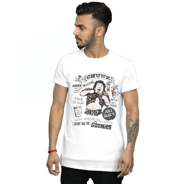 The Goonies Mens Chunk Jerk Alert T-Shirt 3XL Vit White 3XL