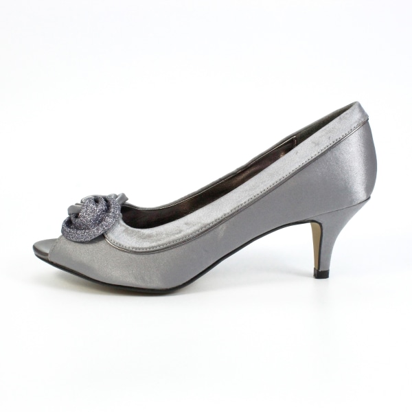 Lunar Womens/Ladies Ripley Satin Court Shoes 4 UK Grå Grey 4 UK