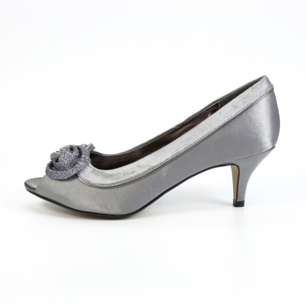 Lunar Womens/Ladies Ripley Satin Court Shoes 5 UK Grey Grey 5 UK
