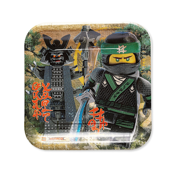 Lego Ninjago Pappers Fyrkantiga Festplattor (Förpackning om 8) En Storlek Flerfärgad Multicoloured One Size