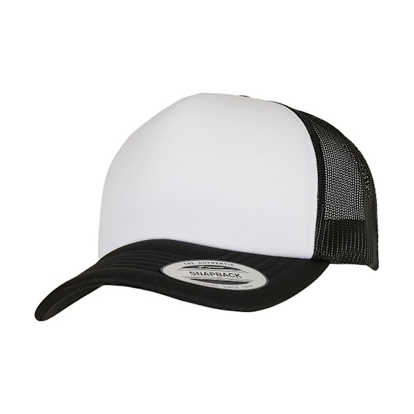Flexfit Unisex Adult Classic Curved Foam Trucker Cap One Size B Black/White One Size