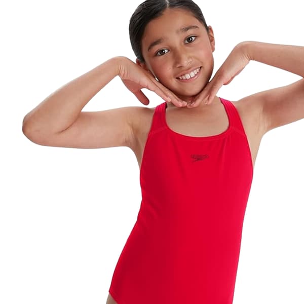 Speedo Flickor Medalist Endurance+ Baddräkt i Ett Stycke 9-10 År Red 9-10 Years