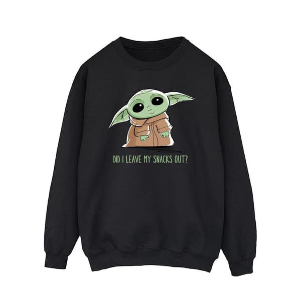 Star Wars Herr The Mandalorian Grogu Snacks Meme Sweatshirt S B Black S