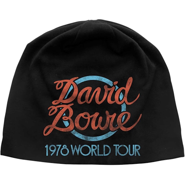 David Bowie Unisex Vuxen 1978 World Tour Logo Mössa One Size B Black One Size