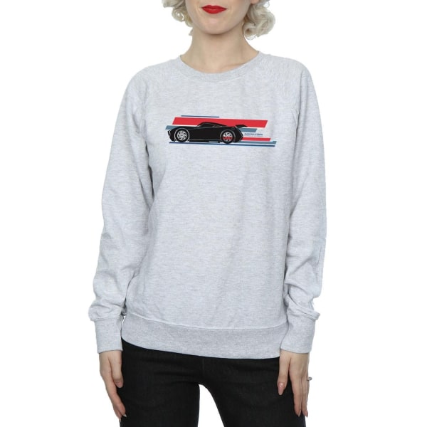 Disney Dam/Kvinnor Bilar Jackson Storm Stripes Sweatshirt L Han Heather Grey L