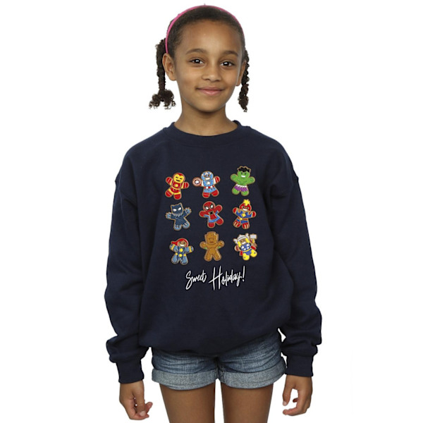 Marvel Girls Gingerbread Avengers Sweatshirt 12-13 år Marinblå B Navy Blue 12-13 Years
