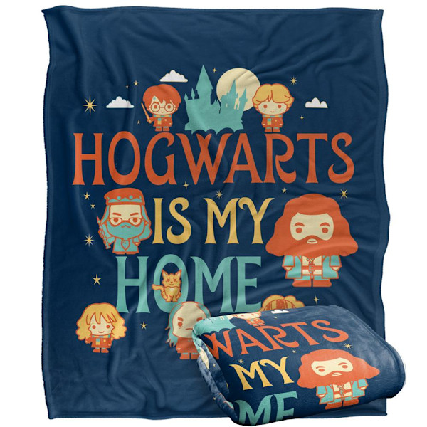Harry Potter Hogwarts Är Mitt Hem Chibi Filt One Size Multico Multicoloured One Size